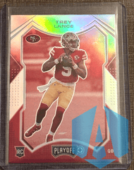 2021 Panini Playoff PLUS Trey Lance RC #203 Rookie Silver Holo Prizm 49ers